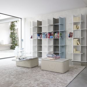 livreiro modular / contemporâneo / em madeira lacada