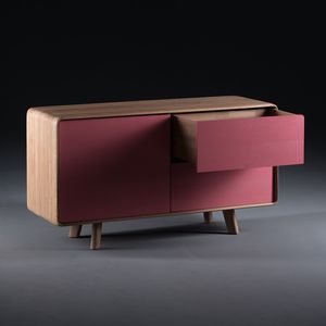 buffet aparador contemporâneo / em carvalho / em nogueira / em madeira maciça