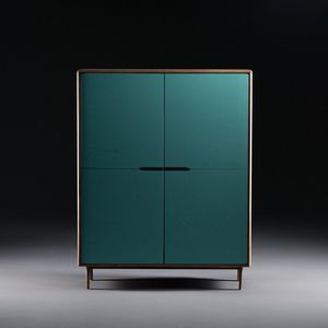 buffet aparador alto / contemporâneo / em madeira maciça / branco