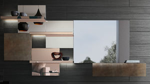 móvel de parede de sala contemporâneo