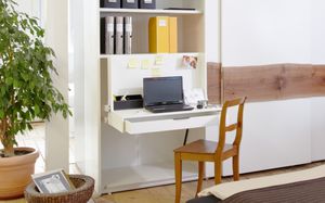 mesa de computador contemporânea / em madeira lacada / retangular / dobrável