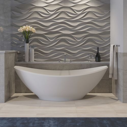 Banheira oval - 282447 SOLIDLECTUS - IDEAVIT B.V - freestanding / em Solid Surface / branca