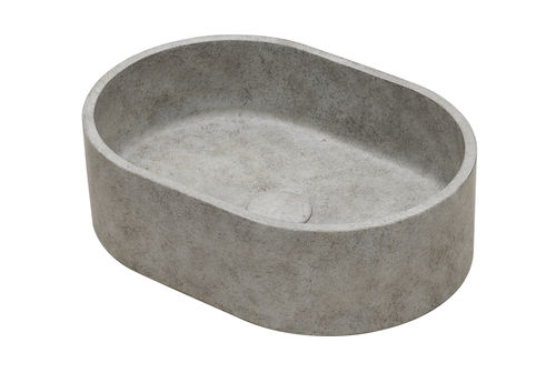 Cuba de apoio - 290291-D1  IDEA.ROCK-D1 - IDEAVIT B.V - em concreto / com acabamento fosco / oval