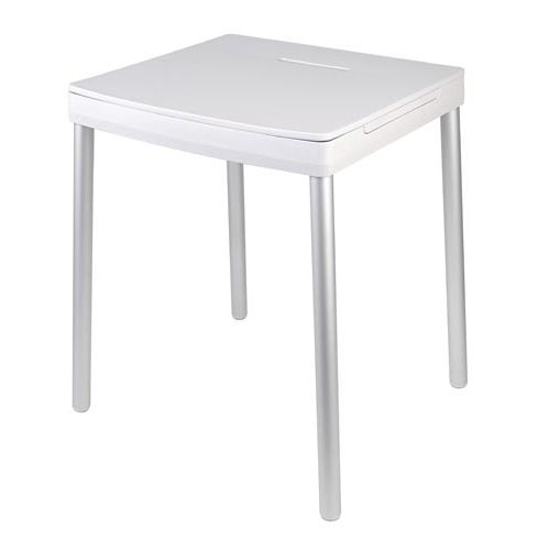 Banqueta para chuveiro de resina - HOME: 15504AS - IDRAL SPA - com base em alumínio / branca