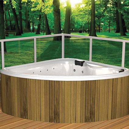Spa acima do piso - FISHER 2: WSP-SLV-SPA8S3520VX - Jaquar - de canto / de 2 lugares / para ambiente externo