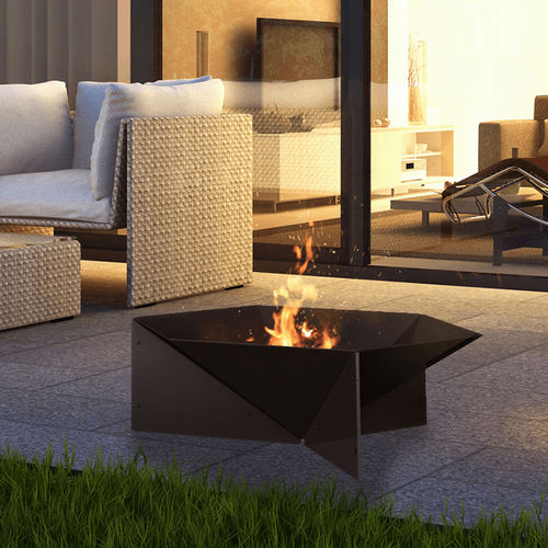 Braseiro de jardim a lenha - FIRE/GAMMA - KRATKI - em aço / outros formatos / preto