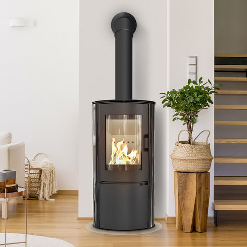 Salamandra a lenha - KOZA/AB/S/DR/KAFEL/CZARNY - KRATKI - 5 kW–10 kW / 10 kW–20 kW / de instalação livre