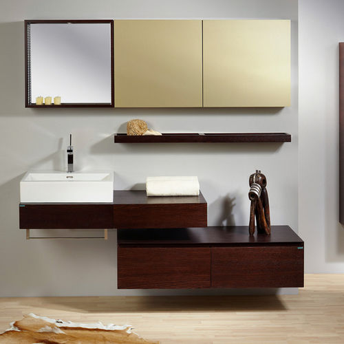 Gabinete de banheiro suspenso - SPACES - LE BON spol.s.r.o. - em madeira / contemporâneo / em kit