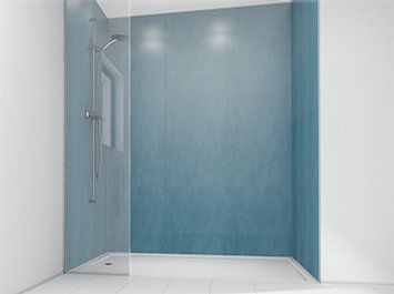 Painel para banheiro - CHINA BLUE - Mermaid Panels Limited - laminado / liso