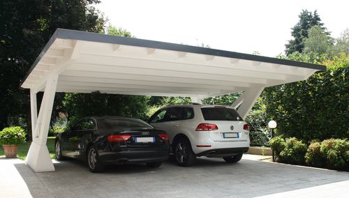 Cobertura para estacionamento de carros da linha comercial - MANHATTAN - Proverbio Outdoor Design - em madeira