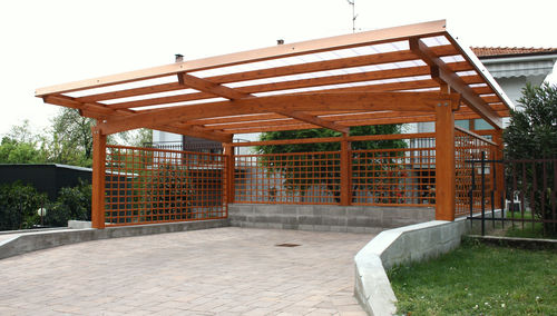 Cobertura para estacionamento de carros em madeira - CARPORT - Proverbio Outdoor Design