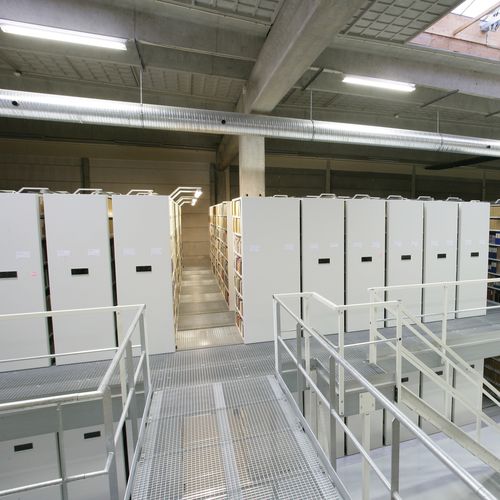 Estante móvel para armazenamento - COMPACTUS DOUBLE DECKER - Bruynzeel Storage Systems - para escritório / para arquivo / mecânica