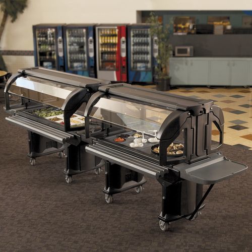 Buffet refrigerado central - VERSA FOOD BAR® - Cambro - com rodas / para escola / para restaurante