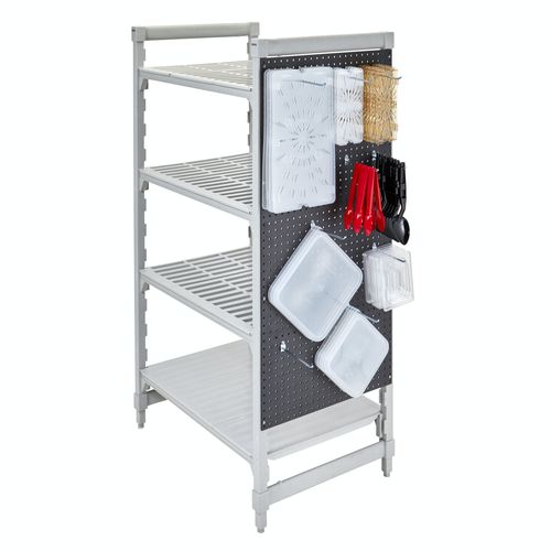 Estante com rodas - CAMSHELVING® PEGBOARD - Cambro - contemporânea / em aço inoxidável / em material plástico