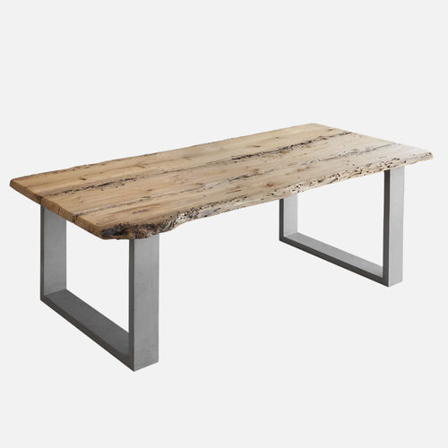 Mesa de jantar contemporânea - FOSCARI - DE ZOTTI - em madeira maciça / em metal pintado / com base metálica