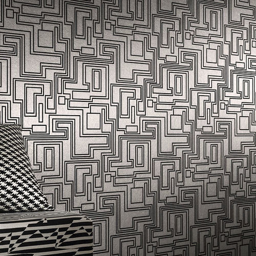Acabamento de parede em veludo - ELECTRO MAZE - Kirkby Design - em mica / texturizado / da linha residencial
