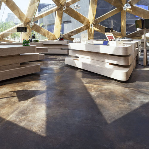 Revestimento de piso em concreto - ACID STAINED FLOOR - IDEAL WORK - em polipropileno / residencial / para o setor terciário