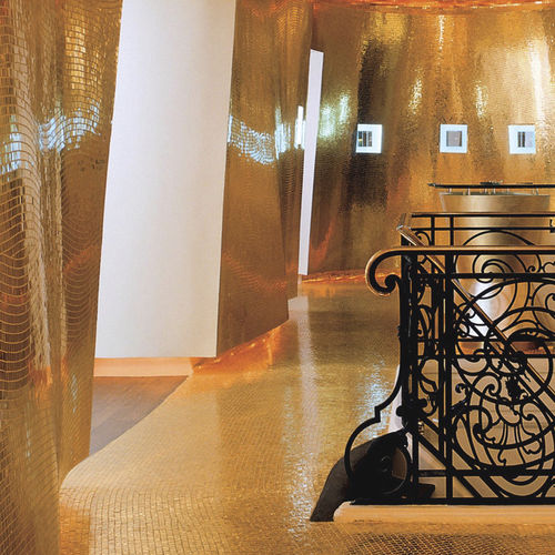 Pastilhas em vidro - ORO BIS - BISAZZA BAGNO - para piscina / de piso / quadrada