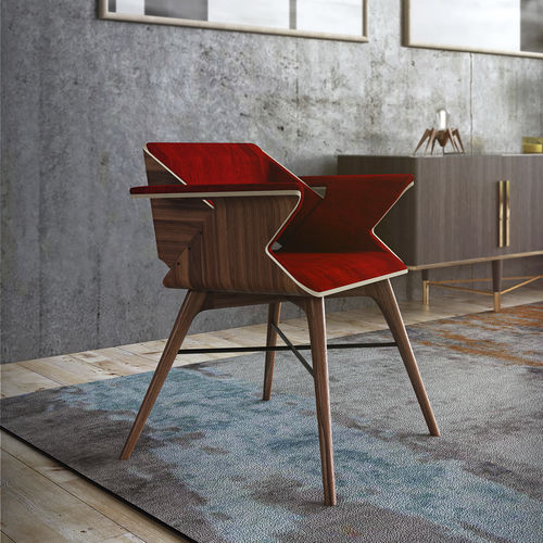 Cadeira contemporânea - NESTWINGS - AROUNDtheTREE Design - para ambiente interno / em tecido / em couro