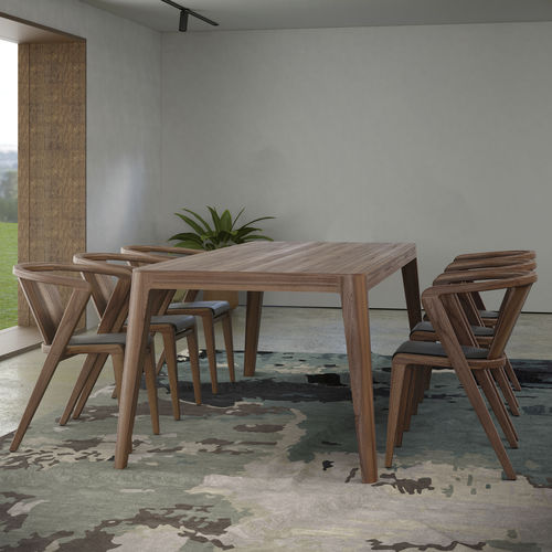 Mesa de jantar contemporânea - TRUNK - AROUNDtheTREE Design - em nogueira / em madeira de freixo / em mármore