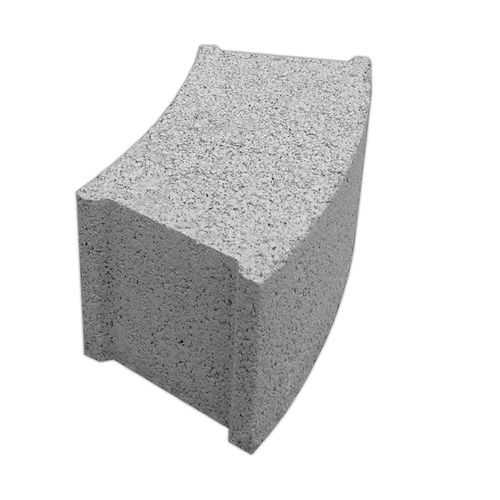 Bloco de concreto maciço - CURVED - A Cimenteira do Louro - para parede / para fachada / efeito de tijolo
