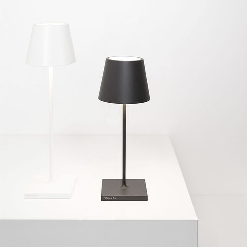 Luminária de mesa - POLDINA MINI - Zafferano Srl - em alumínio / contemporânea / com bateria recarregável
