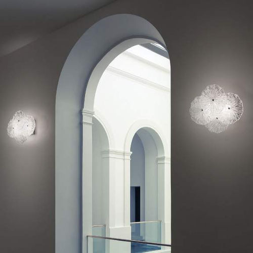 Arandela contemporânea - MARIPOSA - Zafferano Srl - para ambiente interno / em vidro / em metal pintado