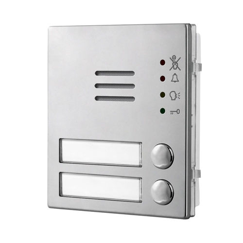 Módulo de interfone em aço inoxidável fosco - 4304X-2 - Videx Electronics S.p.A. - em aço inoxidável espelhado / em alumínio anodizado / não residencial