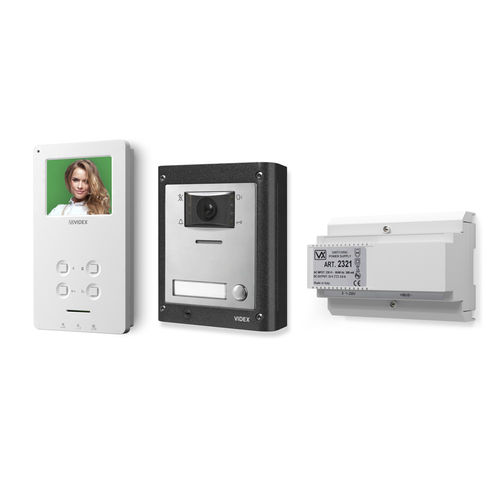 Vídeo-porteiro branco - ESVK/6388 - Videx Electronics S.p.A. - preto / de embutir / unidade externa
