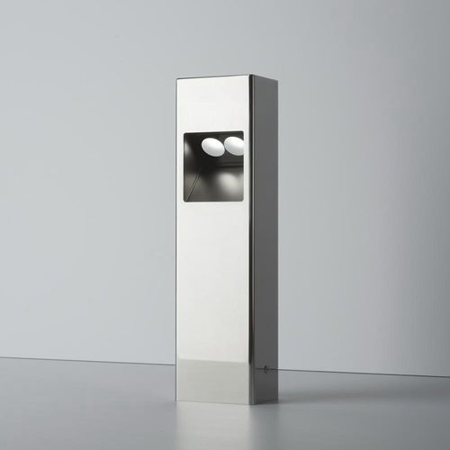 Poste balizador de iluminação de jardim - DOMINO 2 - PURALUCE - contemporâneo / em aço inoxidável / em PMMA