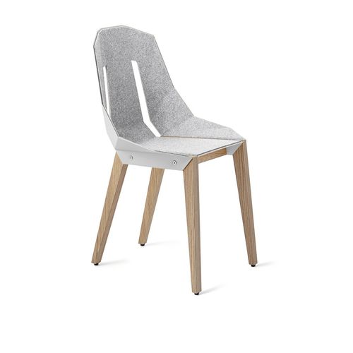 Cadeira contemporânea - DIAGO  - Tabanda - para ambiente interno / em feltro / com base em carvalho