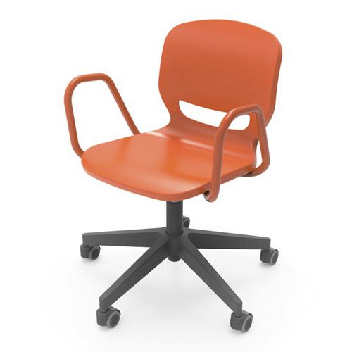 Cadeira contemporânea - ERGOS SHELL SPIN - Nautilus SA - para ambiente interno / em material plástico / com base metálica