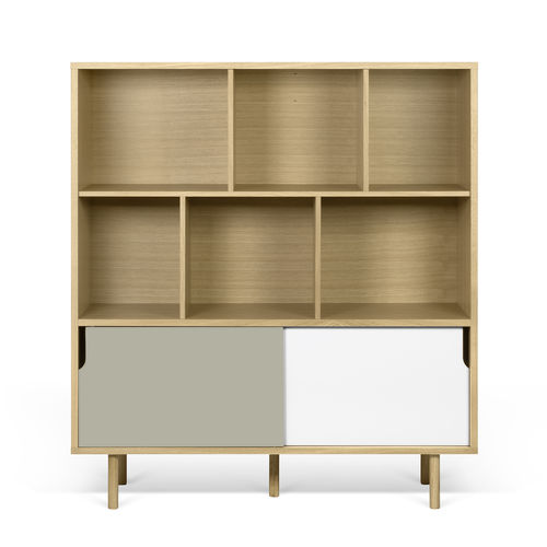 Buffet aparador alto - DANN - TEMAHOME - contemporâneo / em madeira laqueada / em carvalho