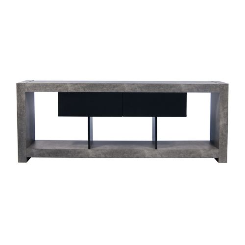 Rack de TV contemporâneo - NARA - TEMAHOME - em madeira laqueada / em concreto / em laminado melamínico