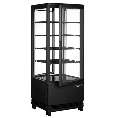 Vitrina refrigerada de estante - SC 100 DT - SARO - para loja / preta / com porta