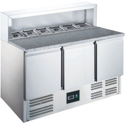 Bancada de preparação em aço inoxidável - EPS 903 - SARO - refrigerada / de altura regulável / profissional