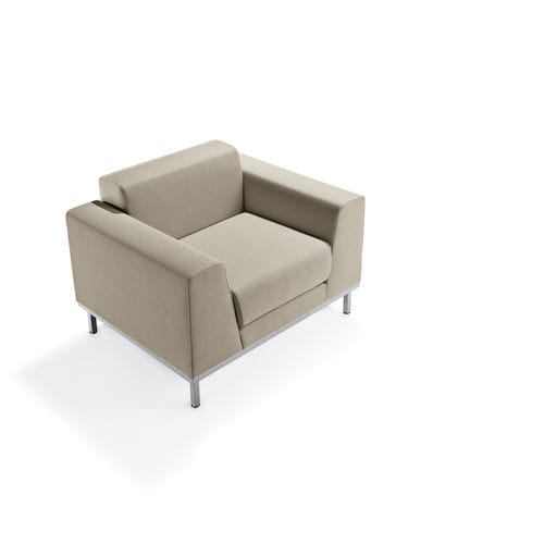 Poltrona para interlocutor contemporânea - KOMODO - KASTEL srl - em aço / em alumínio / cinza