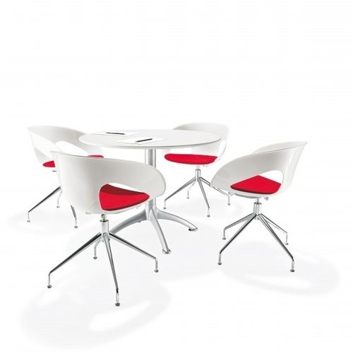 Cadeira para interlocutor contemporânea - KRIZIA SWIVEL - KASTEL srl - com base em estrela / giratória / com braços