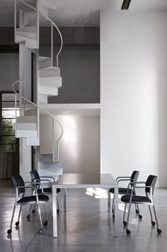Cadeira para interlocutor contemporânea - KYOS - KASTEL srl - com rodízios / com braços