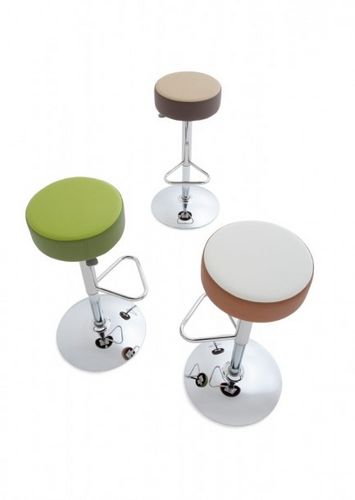 Banqueta alta contemporânea - KAT - KASTEL srl - estofada / com altura regulável