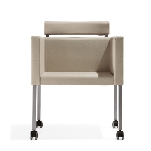 Cadeira para interlocutor contemporânea - KUADRELLA - KASTEL srl - para ambiente interno / em tecido / com base em aço