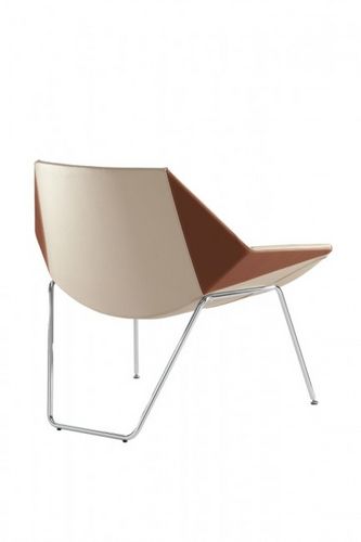 Cadeira contemporânea - KAYAK - KASTEL srl - em tecido / estofada / com base tipo trenó
