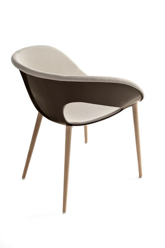 Cadeira para interlocutor contemporânea - KRIZIA - KASTEL srl - estofada / empilhável / da linha comercial