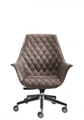 Cadeira de escritório contemporânea - KIMERA - KASTEL srl - em couro / com base em estrela / da linha comercial