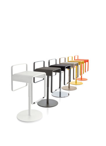 Banqueta alta contemporânea - KYRO - KASTEL srl - com base em aço / giratória / da linha comercial