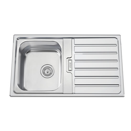 Pia com 1 cuba - URBAN 86 - RODI HOME – kitchen sinks and accessories - com escorredor / em aço inoxidável polido / de sobrepor