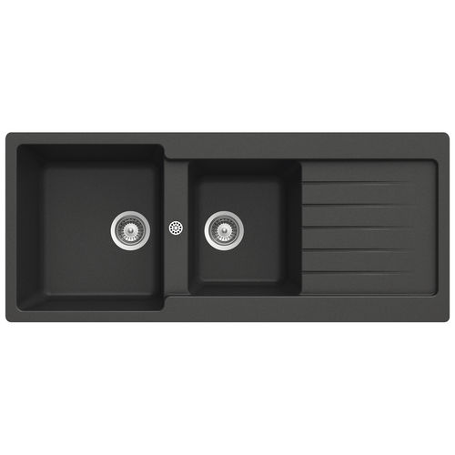 Pia com 2 cubas - 116 - RODI HOME – kitchen sinks and accessories - com escorredor / em compósito / de sobrepor