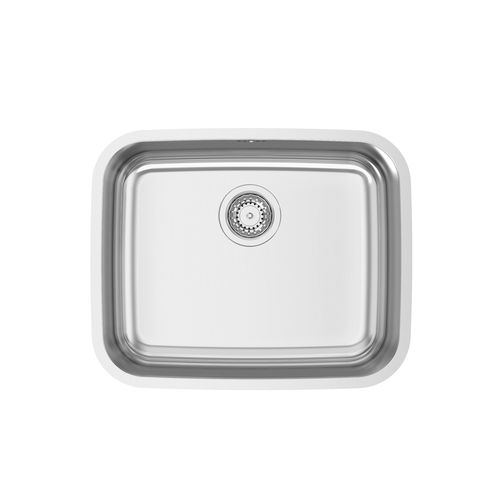 Pia com 1 cuba - INDUS 50 - RODI HOME – kitchen sinks and accessories - sem escorredor / em aço inoxidável polido / de embutir (por baixo da bancada)