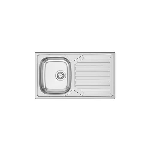 Pia com 1 cuba - OKIO LINE 86 - RODI HOME – kitchen sinks and accessories - com escorredor / em aço inoxidável / em aço inoxidável polido