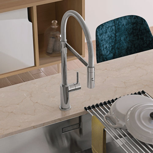 Misturador monocomando de bancada - LINE MN 1022 - RODI HOME – kitchen sinks and accessories - em aço inoxidável / para cozinha / 1 furo